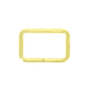 Passant rectangulaire en laiton pour bouclerie, avec fil épais, utilisé pour la fixation ou la couture.