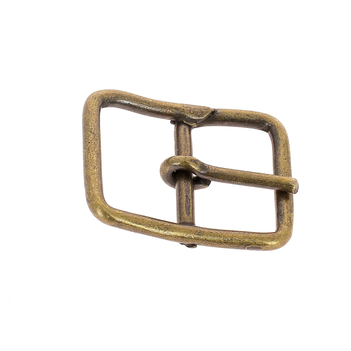 Boucle rectangulaire soudée en acier laiton vieilli de 25 mm, boucle équestre solide