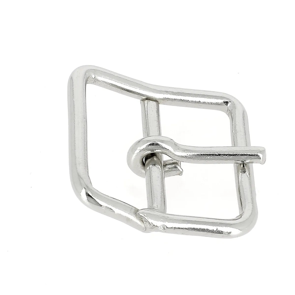 Boucle rectangulaire soudée en acier nickelé de 32 mm, boucle équestre solide