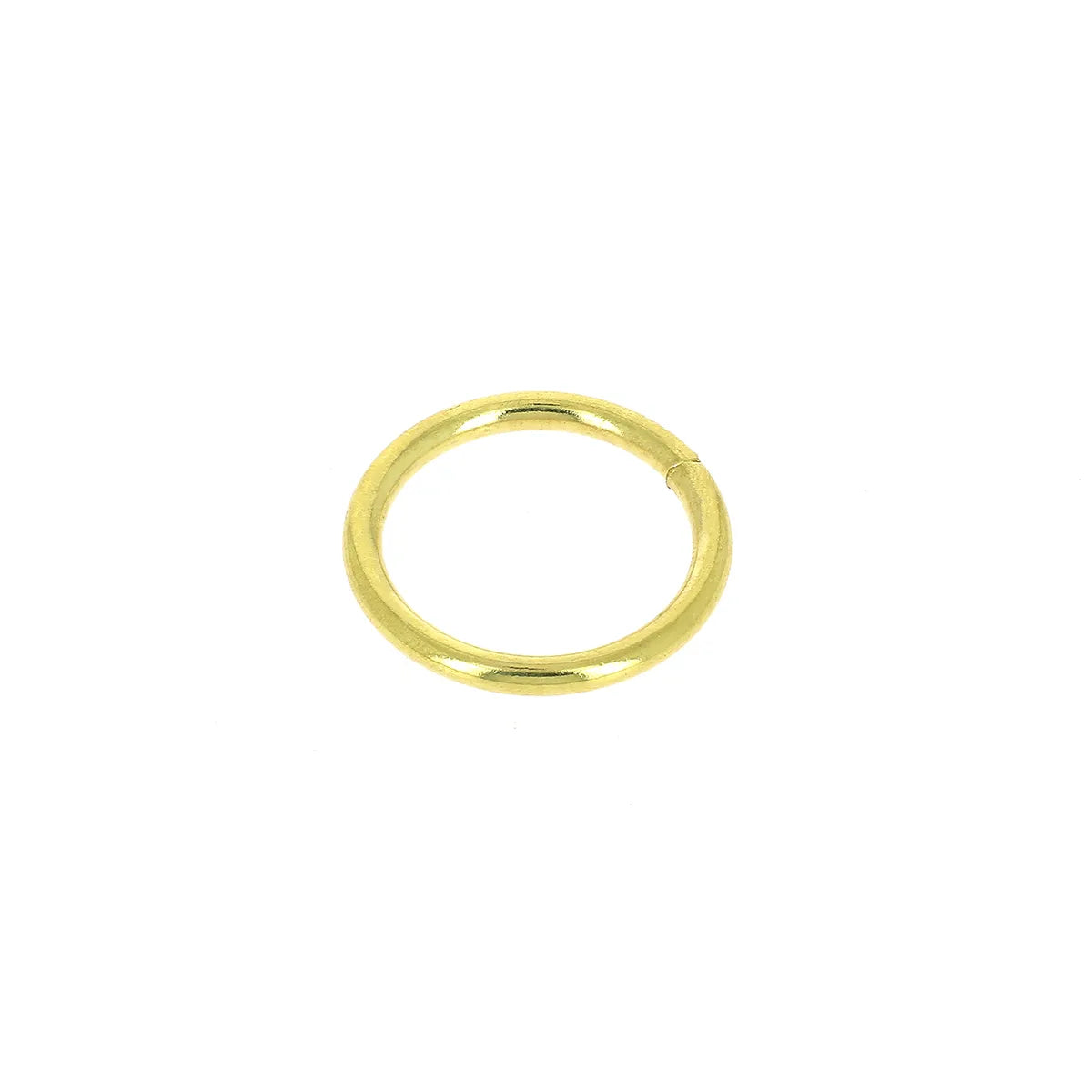 Anneau rond soudé en acier, finition laiton vieilli pour maroquinerie et sellerie, Ø 30 mm