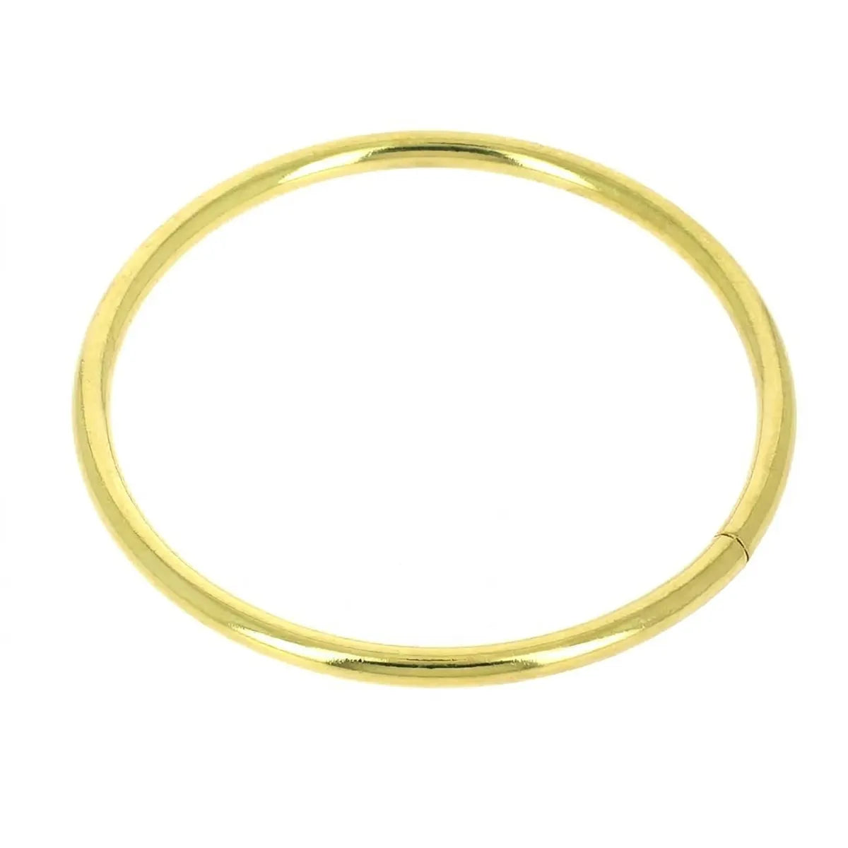 Anneau rond soudé en acier, finition laiton vieilli pour maroquinerie et sellerie, Ø 80 mm