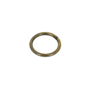 Anneau rond soudé en acier, finition laiton vieilli pour maroquinerie et sellerie, Ø 30 mm