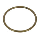 Anneau rond soudé en acier, finition laiton vieilli pour maroquinerie et sellerie, Ø 80 mm