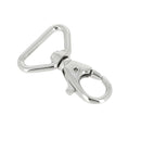Mousqueton tournant, ouverture à tirette pour maroquinerie, en acier nickelé, pour bandoulière largeur 2 cm