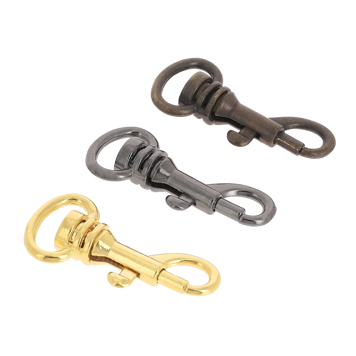 Mini mousqueton pivotant pour maroquinerie, largeur 10 mm pour chaîne, lanière ou sangle