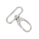 Mousqueton tournant  en métal NICKELÉ pour bandoulière ou sangle de 38 mm de large