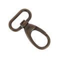 Mousqueton pivotant pour lanière en cuir de largeur 25mm, finition BRONZE