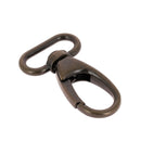 Mousqueton tournant pour sangle en cuir et bandoulière de sac 25mm de large, finition BRONZE