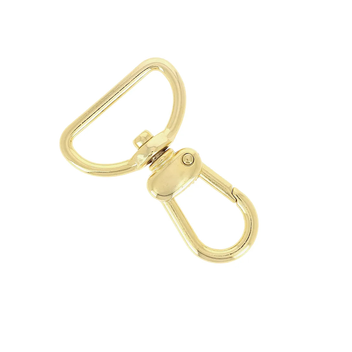 Mousqueton pivotant en métal doré pour lanière et bandoulière de sac - Largeur 25 mm