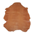Peau entière de cuir de basane FRANCE imitation Caïman - ANILINE - COGNAC BAF15