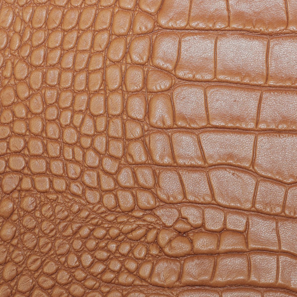 Peau entière de cuir de basane FRANCE imitation Caïman - ANILINE - COGNAC BAF15