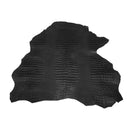 Peau entière de cuir de basane FRANCE imitation Caïman - ANILINE - NOIR BAF18