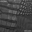 Peau entière de cuir de basane FRANCE imitation Caïman - ANILINE - NOIR BAF18