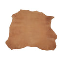 Peau entière de cuir de basane FRANCE imitation Caïman - NUBUCK - COGNAC BAF19