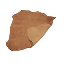 Peau entière de cuir de basane FRANCE imitation Caïman - NUBUCK - COGNAC BAF19