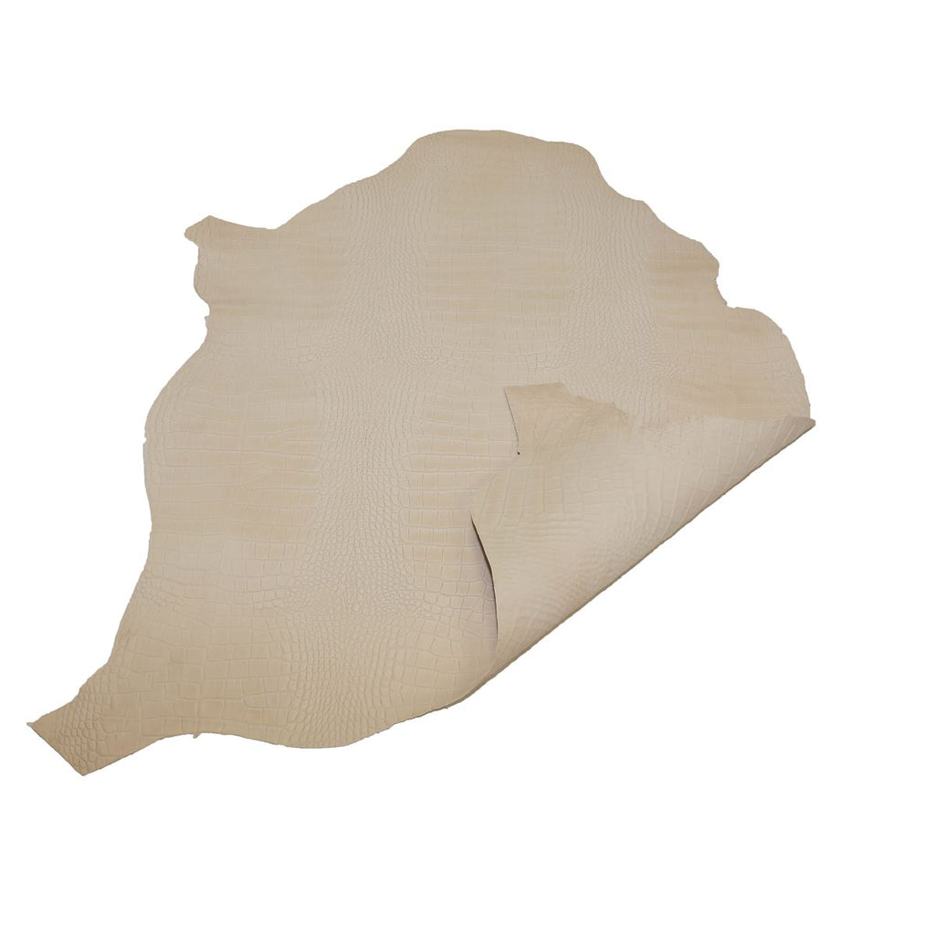 Basane Cuir de basane FRANCE imitation crocodile - NATUREL BAF20 | Deco Cuir