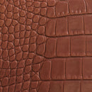 Peau entière de cuir de basane FRANCE imitation Crocodile - ANILINE - MARRON BRIQUE BAF21 - Deco Cuir