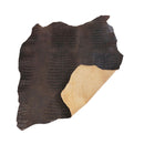 Peau entière de cuir de basane FRANCE imitation Crocodile - MARRON VIEILLI BAF23 - Deco Cuir