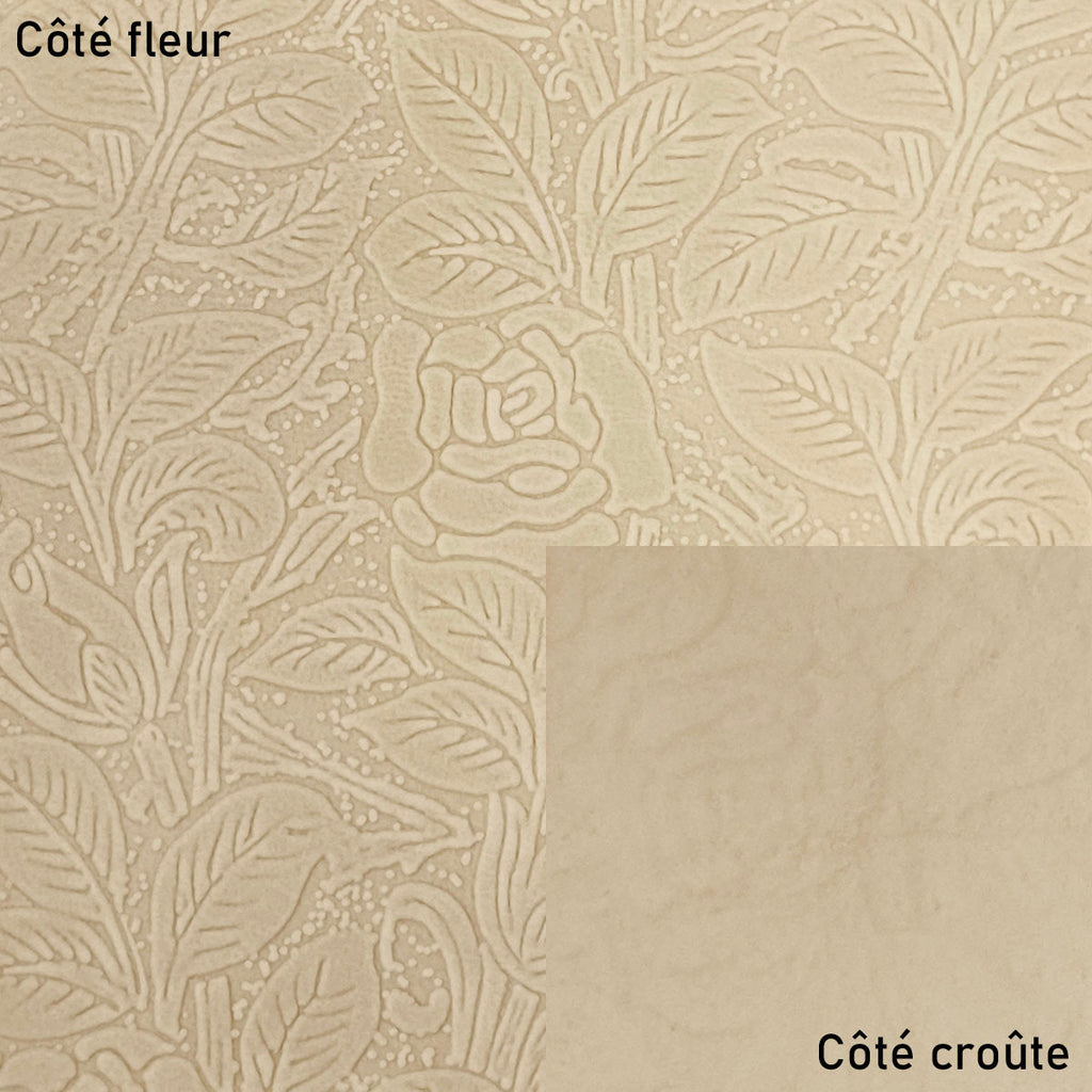 Basane Cuir de basane FRANCE imprimé FLORAL NATUREL | Deco Cuir