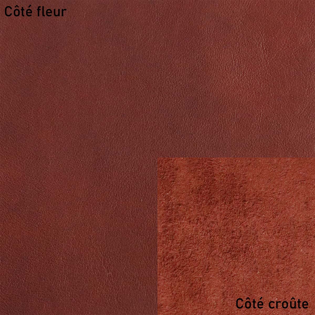 Peau entière de cuir de basane FRANCE - ANILINE - AUBURN BAF28