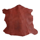 Peau entière de cuir de basane FRANCE imitation Caïman - ANILINE - ROUX BAF30