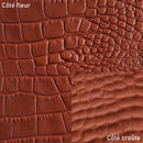 Peau entière de cuir de basane FRANCE imitation Caïman - ANILINE - ROUX BAF30