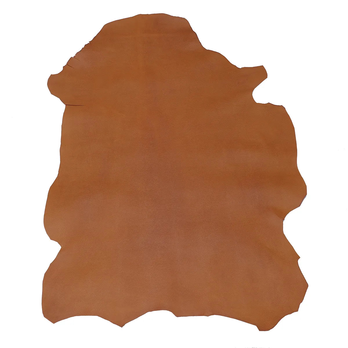 Peau entière en cuir de basane imprimé lézard cognac BF31 | Deco cuir