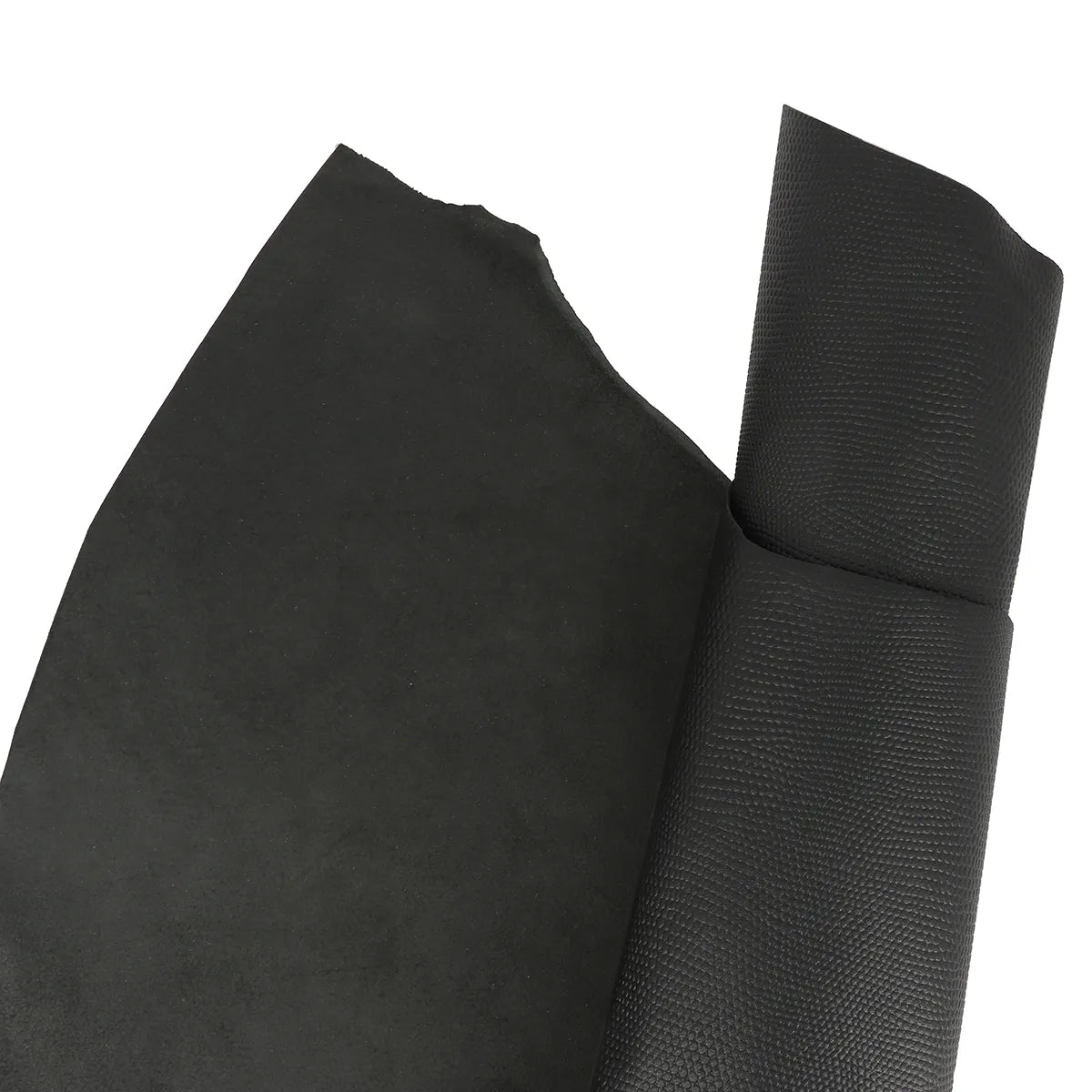Basane Peau entière de cuir de basane France imprimé lézard noir | Deco cuir