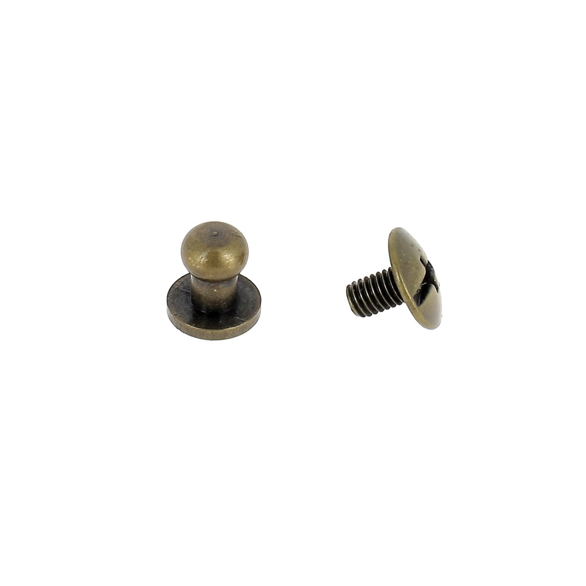 Bouton de col T2 (5 mm) à visser - laiton vieili