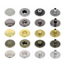 Lot de boutons pression en laiton - Diamètre 12mm