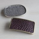 Boucles de ceinturon personnalisées avec cuir d'alligator