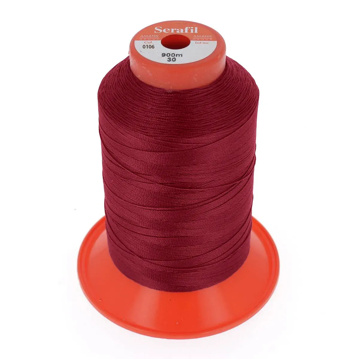 Bobine de fil polyester SERAFIL N°30 - 900m Rubis 0106