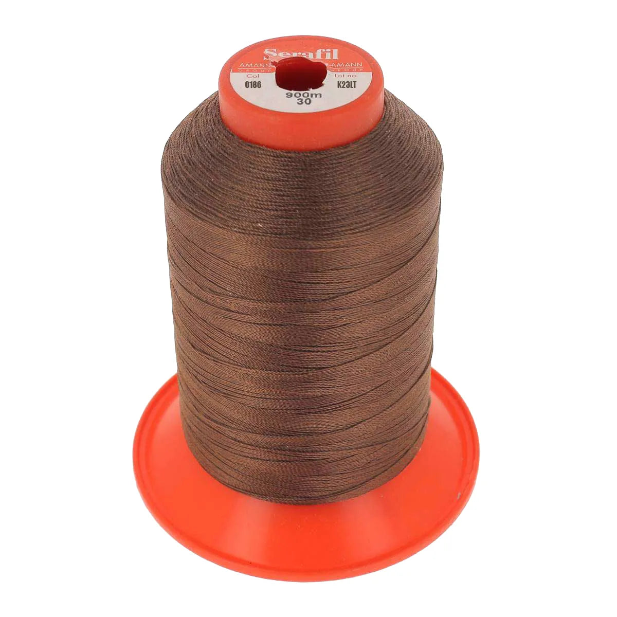 Bobine de fil polyester SERAFIL 30 - Brun foncé 0186