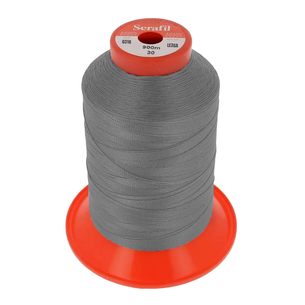 Bobine de fil polyester SERAFIL N°30 - 900m Gris souris 0318