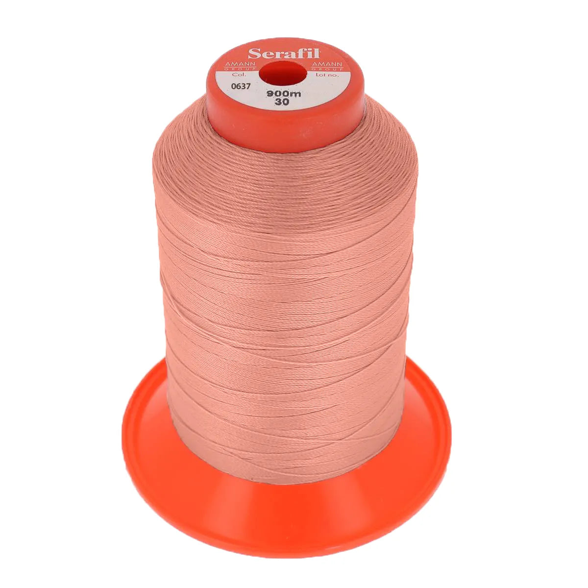 Bobine de fil polyester SERAFIL N°30 - 900m Rose 0637
