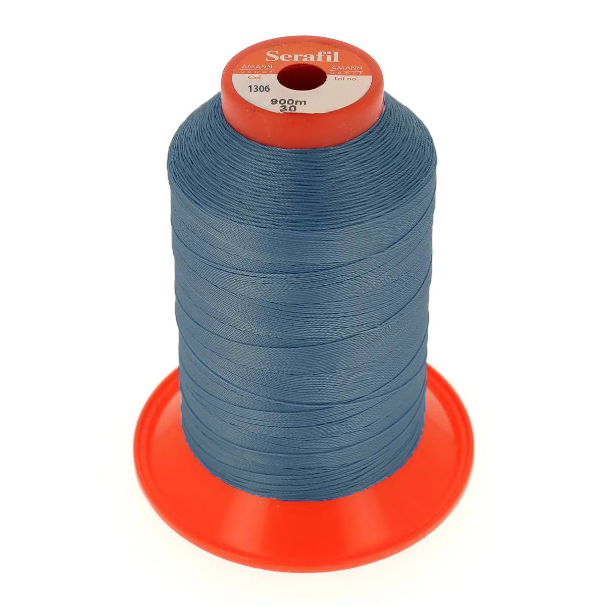 Bobine de fil polyester SERAFIL N°30 - 900m Bleu jean 1306