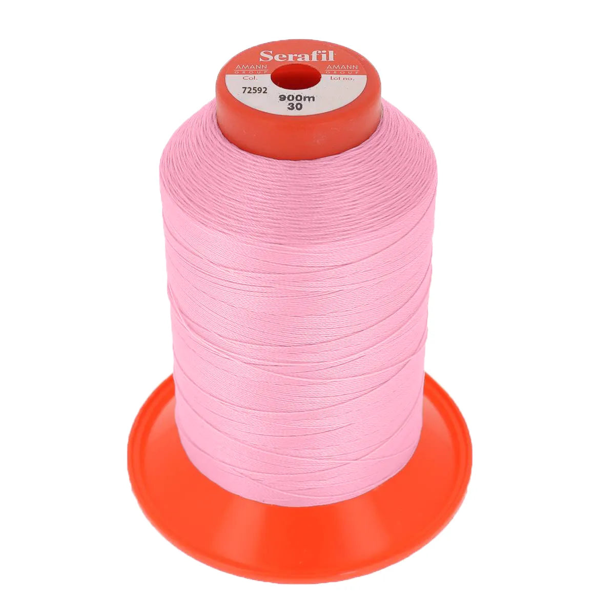 Bobine de fil polyester SERAFIL N°30 - 900m Rose dragée 72592
