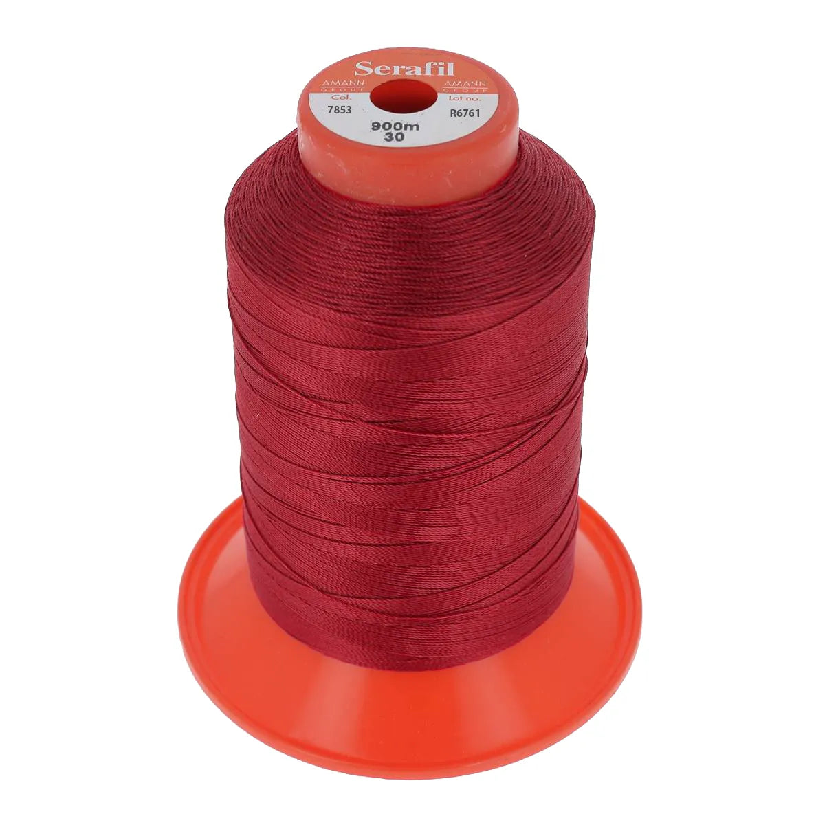 Bobine de fil polyester SERAFIL 30 - Rouge framboise 7853