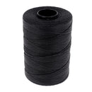 Bobine de 100m de fil polyester tressé et ciré - Diam 1mm - NOIR - Deco Cuir