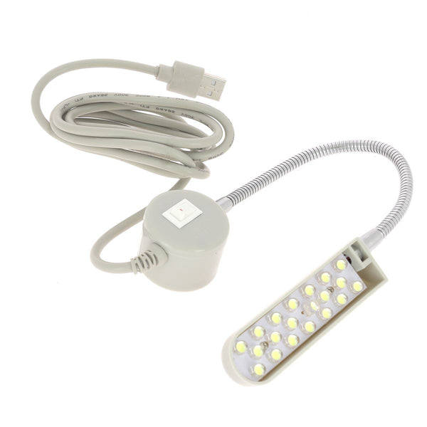 Lampe magnétique 20 LED avec prise USB pour machine à coudre