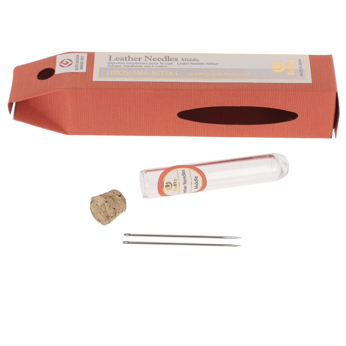 Lot de 2 aiguilles Premium pour cuir - Pointe Triangle - Tulip Japon