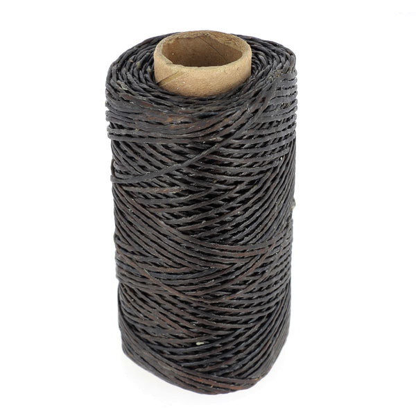 Bobine de fil polyester ciré - Couture du cuir à la main - Marron 1220-02