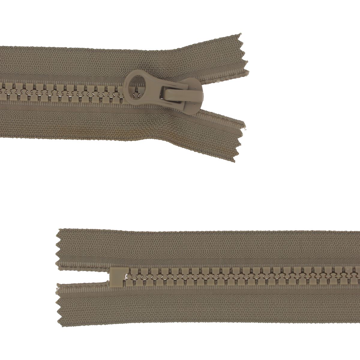 Fermeture à glissière non séparable PLASTIQUE 7mm - TAUPE - 22cm