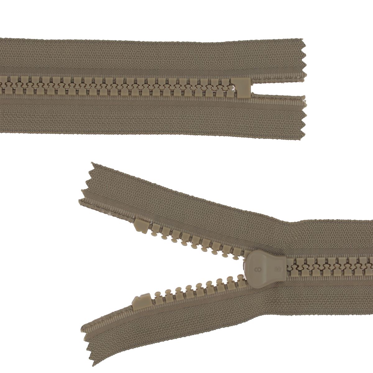 Fermeture à glissière non séparable PLASTIQUE 7mm - TAUPE - 22cm