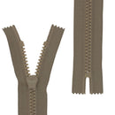 Fermeture à glissière non séparable PLASTIQUE 7mm - TAUPE - 22cm