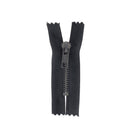 Fermeture à glissière MÉTAL bronze 6mm - Sans butée supérieure - NOIR - 5,5cm