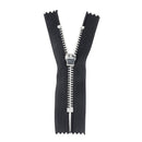 Fermeture à glissière MÉTAL nickelé 6mm - NOIR - 8,5cm