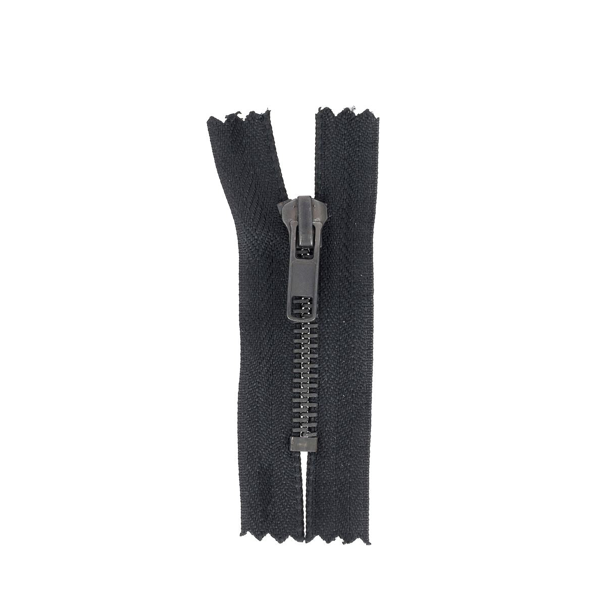 Fermeture à glissière MÉTAL bronze 6mm - NOIR - 5,5cm