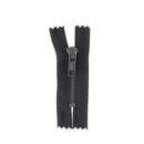 Fermeture à glissière MÉTAL bronze 6mm - NOIR - 5,5cm