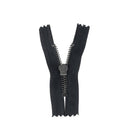 Fermeture à glissière MÉTAL bronze 6mm - NOIR - 5,5cm
